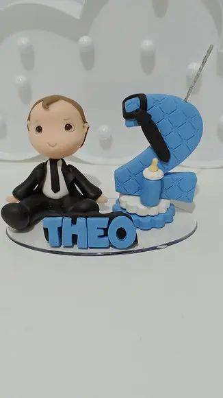 Topo de Bolo Chefinho de Biscuit com Nome