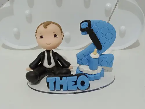 Topo de Bolo Chefinho de Biscuit com Nome