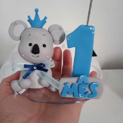 Topo de Bolo Coala para Mesversário