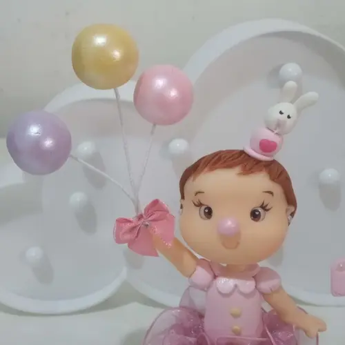 Topo de Bolo Circo Rosa de Biscuit