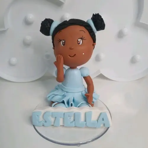 Topo de Bolo de Biscuit para Menina