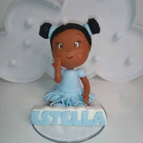 Topo de Bolo de Biscuit para Menina