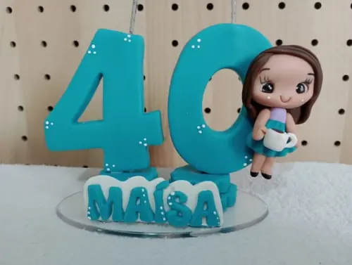 Topo de Bolo Festa Adulto Quarentei com Café