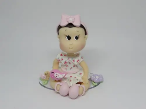 Topo de Bolo Jardim Encantado Menina