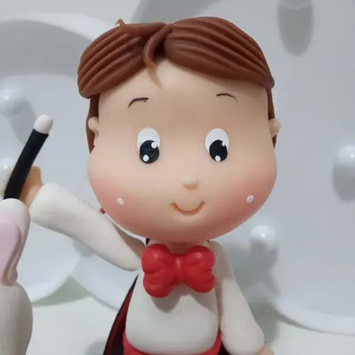 Topo de Bolo Mágico com Coelho Festa Circo