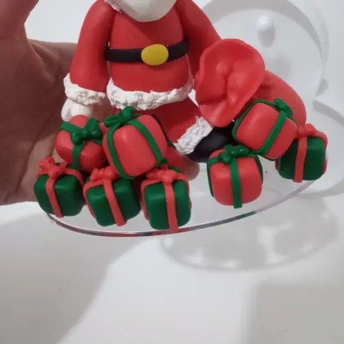 Topo de Bolo Papai Noel de Biscuit
