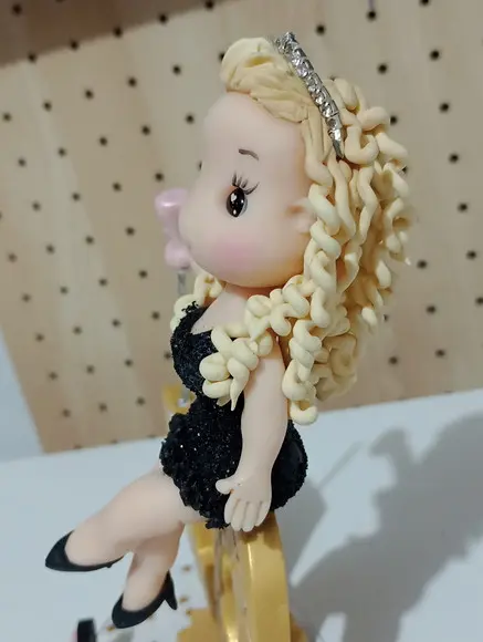 Topo de Bolo Quarentei Biscuit Personalizado Luxo