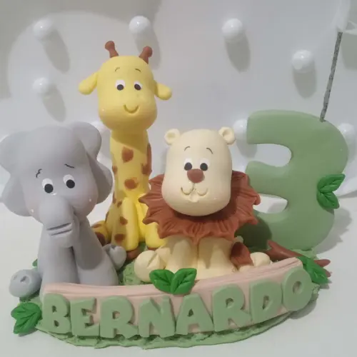 Topo de Bolo Safari