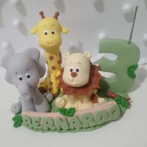 Topo de Bolo Safari