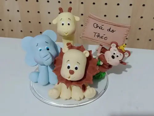 Topo de Bolo Safari Pequeno com Nome