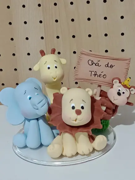 Topo de Bolo Safari Pequeno com Nome