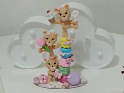 Topo de Bolo Toten Ursinhos Confeiteiros
