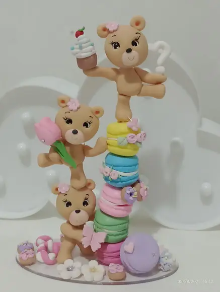 Topo de Bolo Toten Ursinhos Confeiteiros