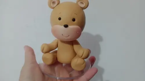 Topo de Bolo Ursinho para Chá de Bebê