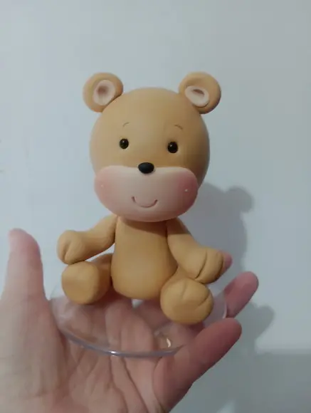 Topo de Bolo Ursinho para Chá de Bebê