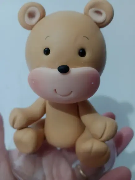 Topo de Bolo Ursinho para Chá de Bebê