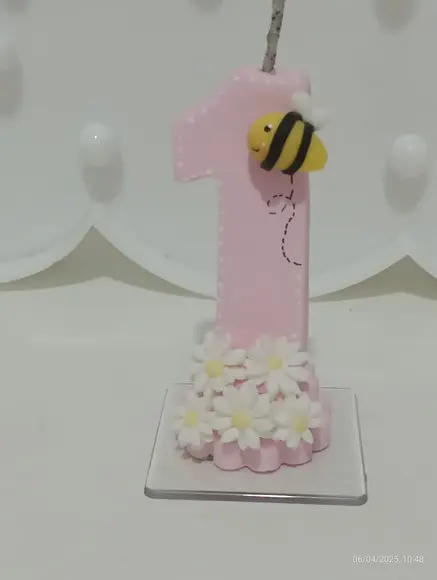 Vela Abelhinha de Biscuit