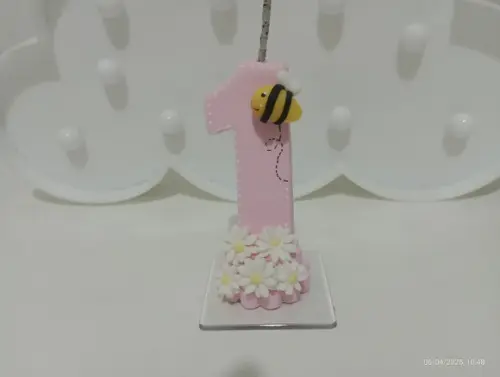 Vela Abelhinha de Biscuit