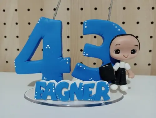 Vela Adulto Masculina com Aplique de Biscuit