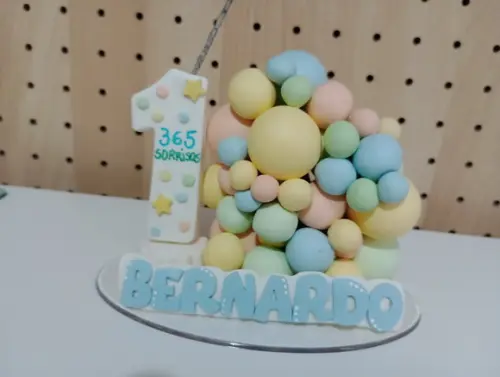 Vela Biscuit 365 Sorrisos Aniversário Personalizada