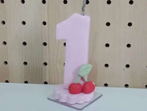 Vela Cereja de Biscuit