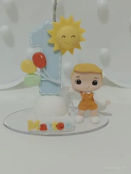Vela de Biscuit 365 Sorrisos ou Primeira Volta ao Sol