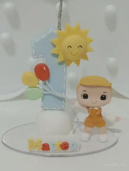 Vela de Biscuit 365 Sorrisos ou Primeira Volta ao Sol