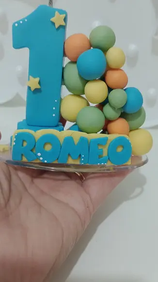 Vela de Biscuit 365 Sorrisos para Aniversário