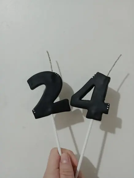 Vela de Biscuit para Aniversário Adulto com Palito