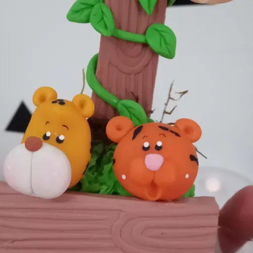 Vela Decorada Tema Safari de Biscuit