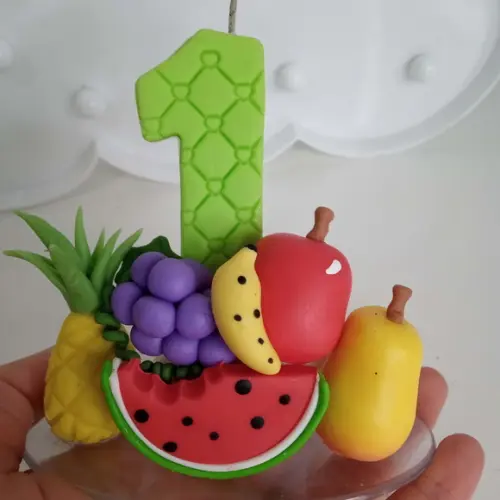 Vela Frutinhas de Biscuit