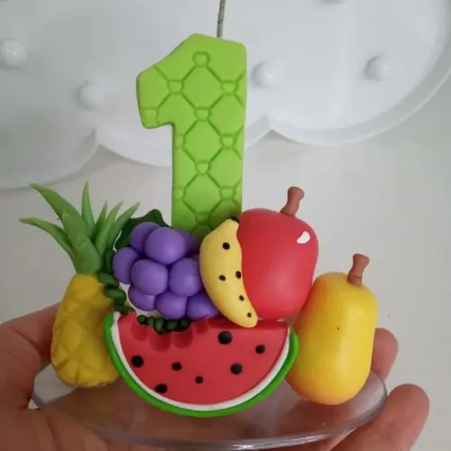Vela Frutinhas de Biscuit