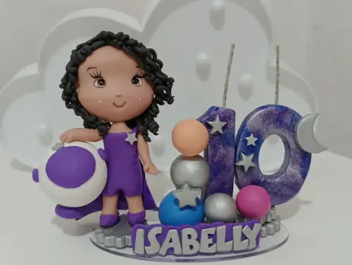 Vela Galáxia de Biscuit Menina