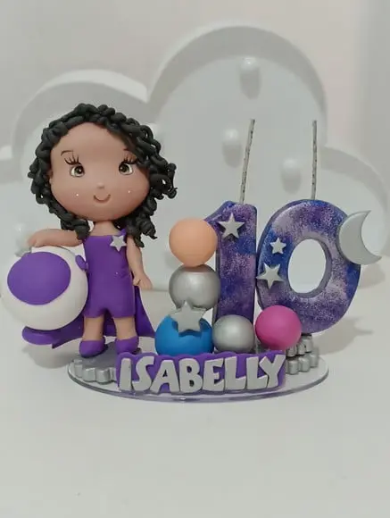 Vela Galáxia de Biscuit Menina