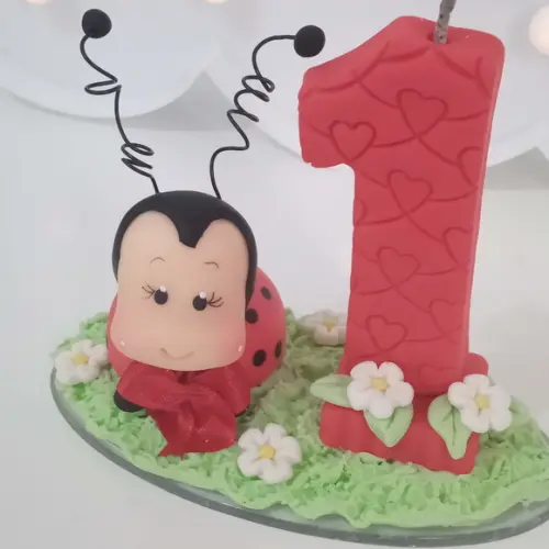 Vela Joaninha de Biscuit