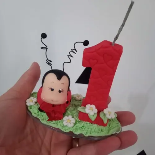 Vela Joaninha de Biscuit