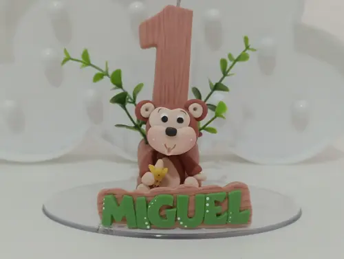 Vela Macaquinho de Biscuit