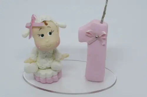Vela Menina com Roupinha de Ovelha