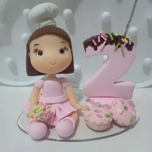 Vela Menina Confeiteira de Biscuit