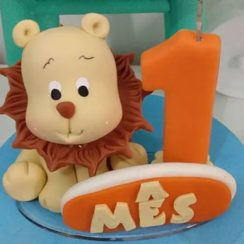 Vela Mesversário Leãozinho Safari
