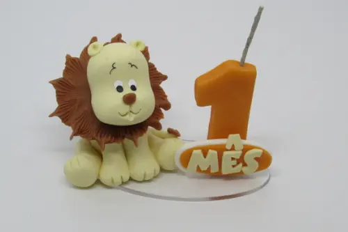 Vela Mesversário Leãozinho Safari