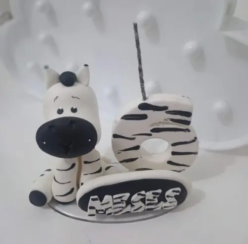 Vela Mesversário Zebra Safari