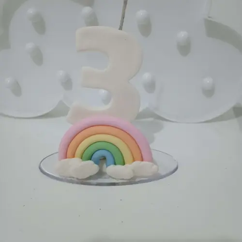 Vela Personalizada Arco-íris de Biscuit