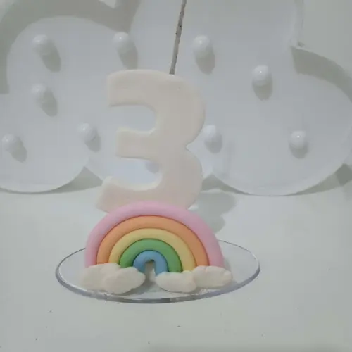 Vela Personalizada Arco-íris de Biscuit