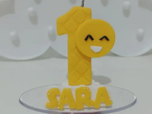Vela Personalizada Infantil Tema Sorriso de Biscuit