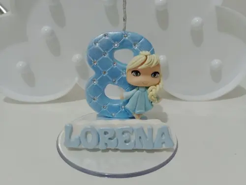 Vela Personalizada de Biscuit Frozen
