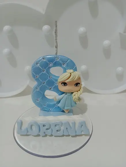 Vela Personalizada de Biscuit Frozen