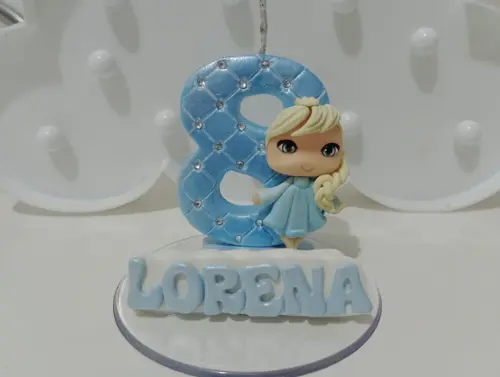 Vela Personalizada de Biscuit Frozen