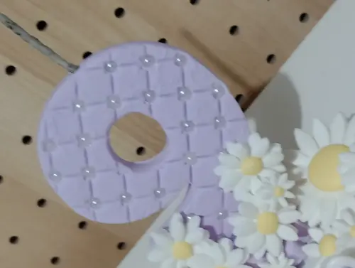 Vela Personalizada Margaridas de Biscuit