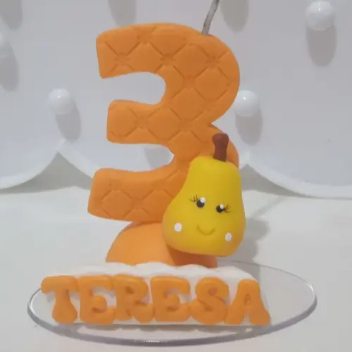 Vela Personalizada Pera com Nome